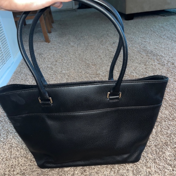 Kate Spade Black Leather Tote - Picture 2 of 5